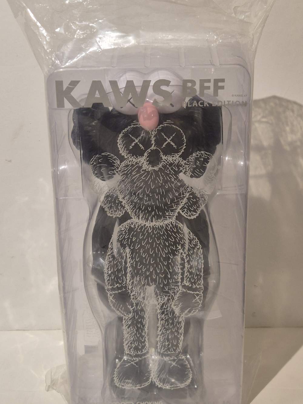 KAWS BFF Figure Open Edition Vinyl Figure  Black  - Packaged Collectible
